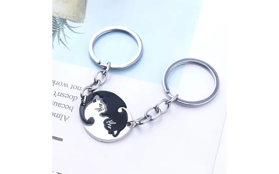 Education & Office Supplies Two-piece Puzzle Cat Keychain