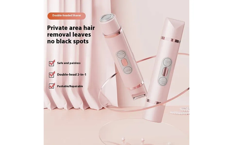Electric Bikini Trimmer For Women & Men - Painless Pubic Hair Shaver With Dual Blades, Waterproof & Usb Rechargeable For