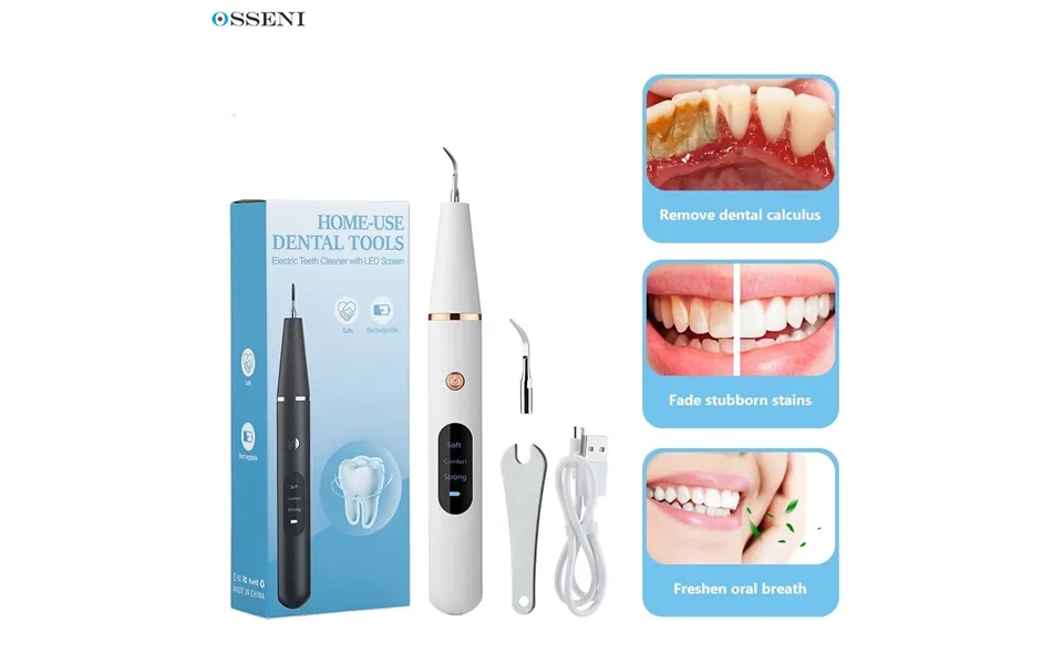 Electric Dental Scaler Ultrasonic Irrigator Calculus Oral Tartar Remover Tooth Stain Cleaner Led Teeth Whitening Cleanin