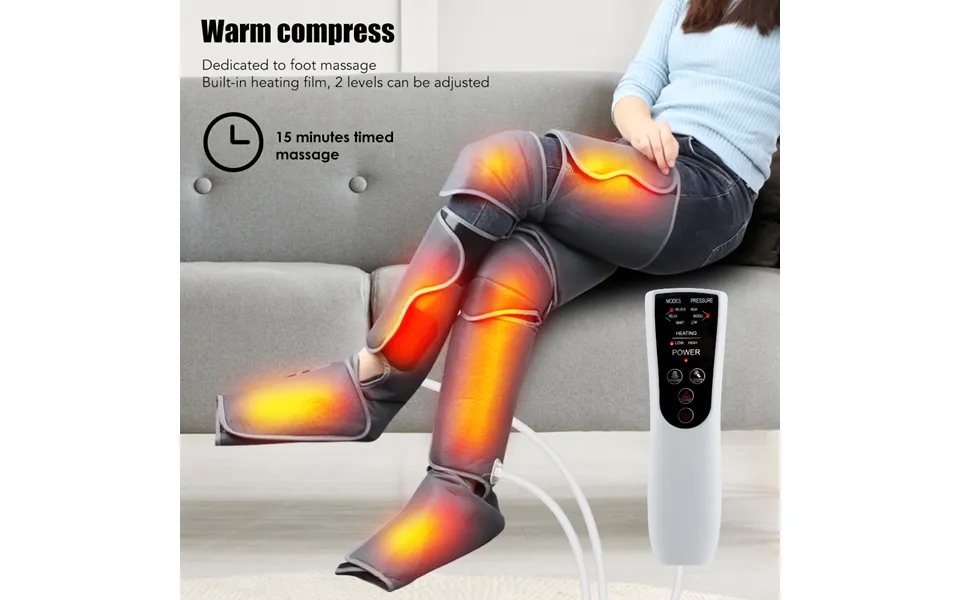 Electric Foot Leg Massager Air Pressure Stereo Massage Therapy Promote Blood Circulation Relieve Calf Muscle Fatigue