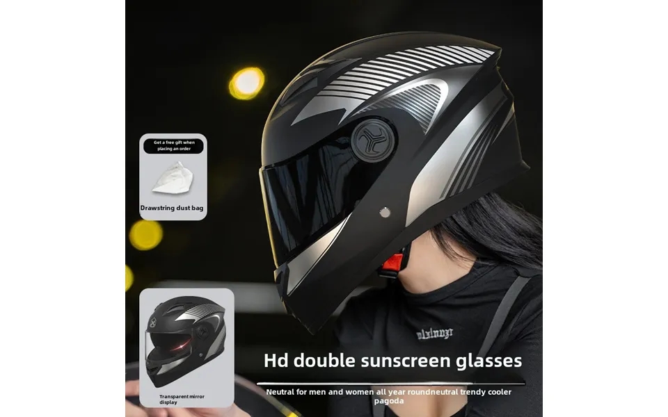 Electric Motorcycle Helmet Men's Four Seasons Universal Battery Car Locomotive Women's Full Helmet Winter Warm Helmet