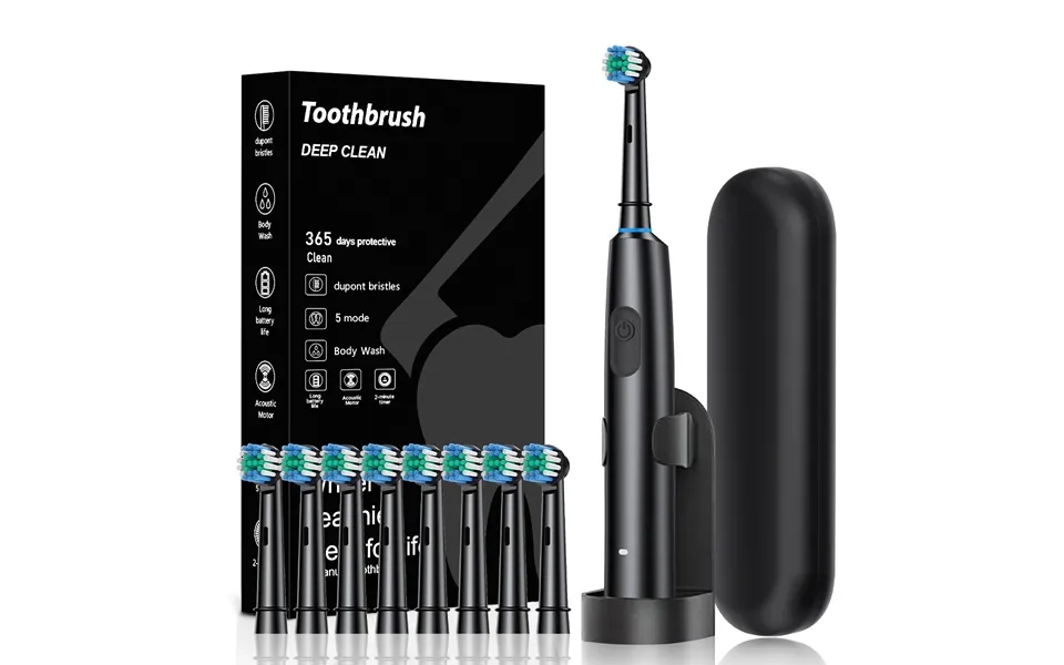 Electric Rotating Toothbrush For Adults 360 Round Head - 4 Cleaning Modes
