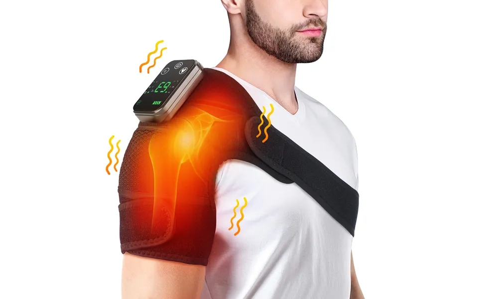 Eletric Heating Shoulder Massage Instrument Vibrator 3-level Thermal Knee Pad Joint Brace 3 In 1 For Elbow Leg Muscle