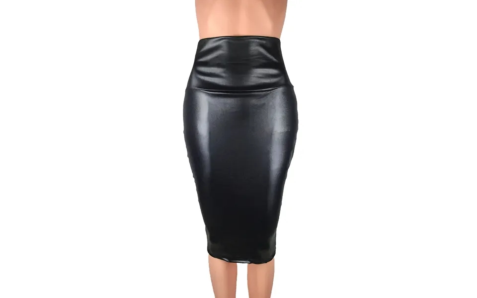 European Beauty Matching Ol Matte Imitation Leather High Waist Hip Cover Midi Skirt Cover Hip Skirts