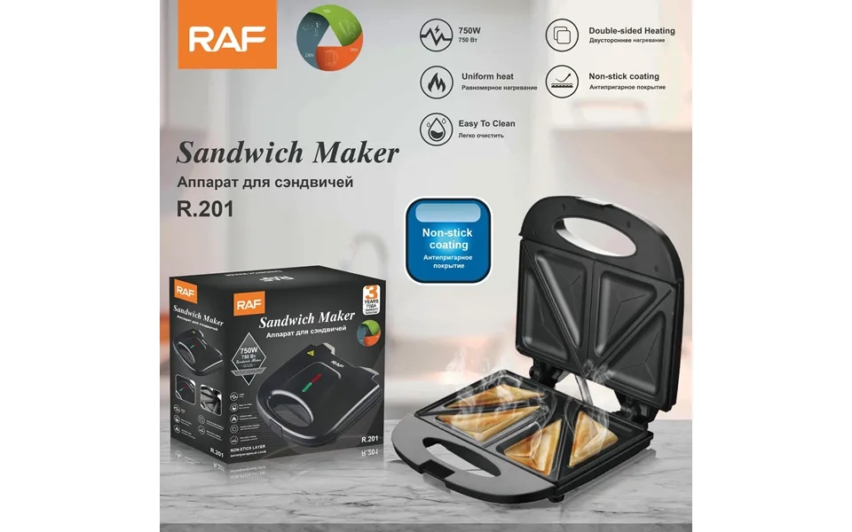 European Style Household Double-sided Heating Sandwich Machine - Multifunctional Toasting Bread Waffle Breakfast Machine