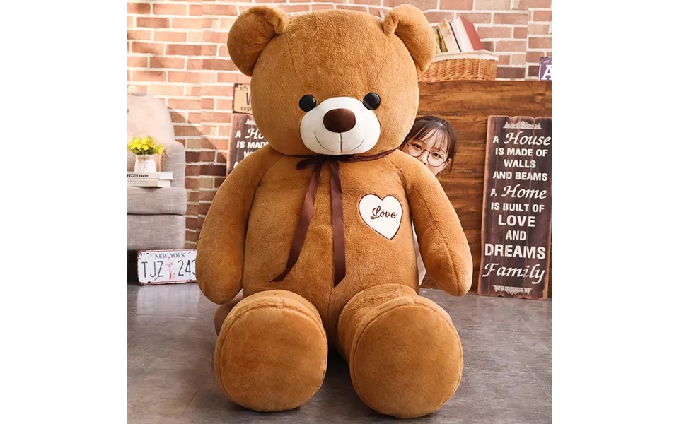 Extra Large Teddy Bear Plush Toy - American Big Bear Doll With Ribbon Sweater Unisex Gift For Valentine's Day Suitable F