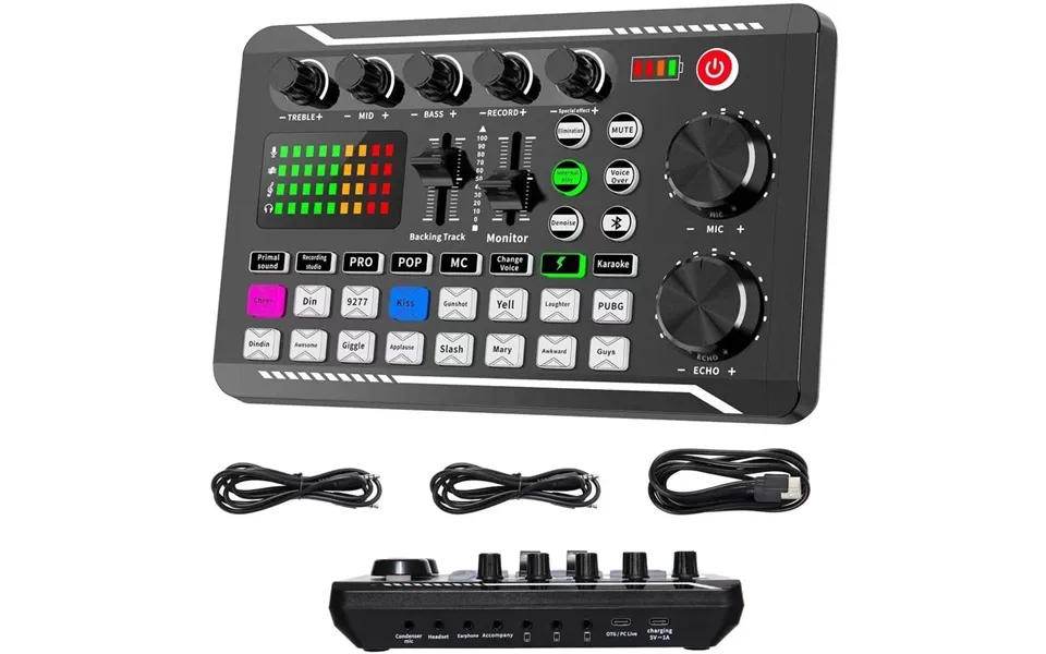 F998 V8s Microphone Live Mixer Board Sound Card Audio Mixing Console Amplifier