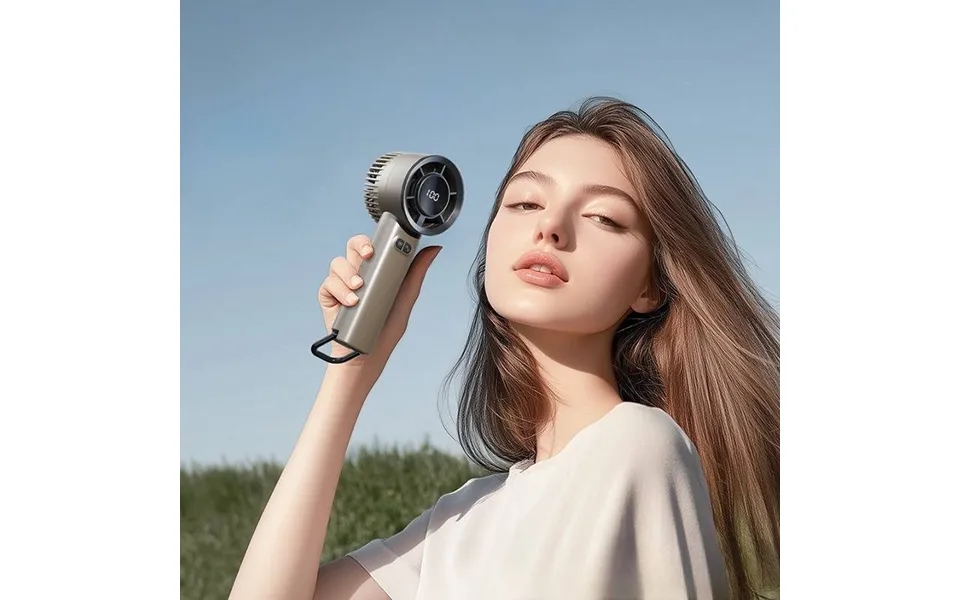 Fan Smart Digital Turbo Handheld Fan High Speed Cooling Portable & Powerful For Office Travel Outdoor Use