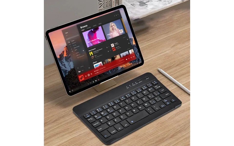 Farfi Portable Ultra-thin Wireless Bluetooth-compatible Keyboard Keypad For Ipad Phone Tablet