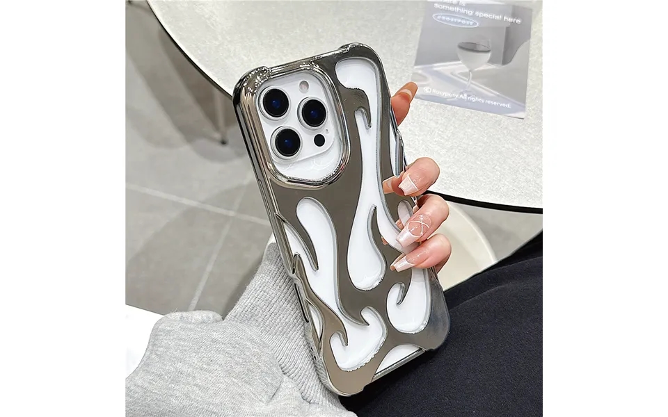 Fashion 3d Flame Hollow Pattern Soft Case For Iphone 16 15 14 13 12 11 Pro Max 14 Plus Plating Shockproof Protective Bac