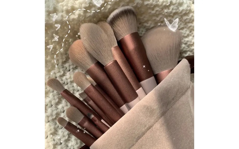 Fluffy Makeup 13pcs Brush Set Makeup Concealer Brush Blush Loose Powder Brush Eye Shadow Foundation Make U