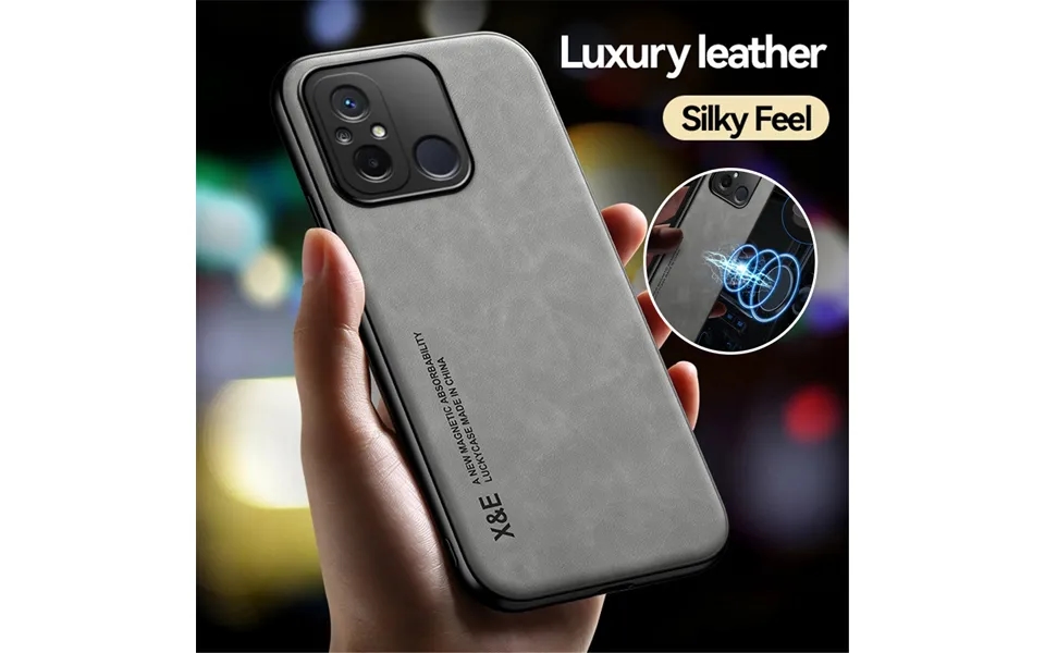 For Xiaomi Redmi 12c Case Sheepskin Leather Back Cover Redme 12c 12 C C12 4g 6