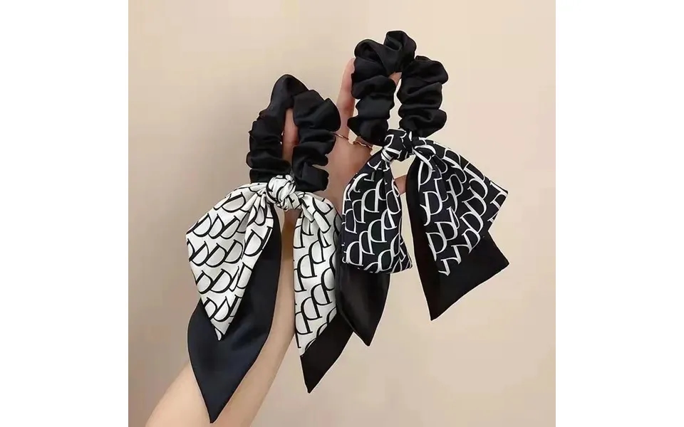 French Ribbon Headband Women's Hair Binding Horsetail Headband Silk Scarf Hair Circle Butterfly Hair Rope Headdress