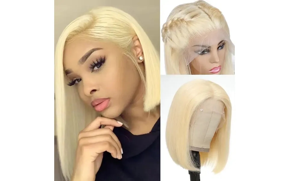 Front Lace Wig New Product High Temperature Silk Short Hair Bob Head Golden Wig Set Hot Sale