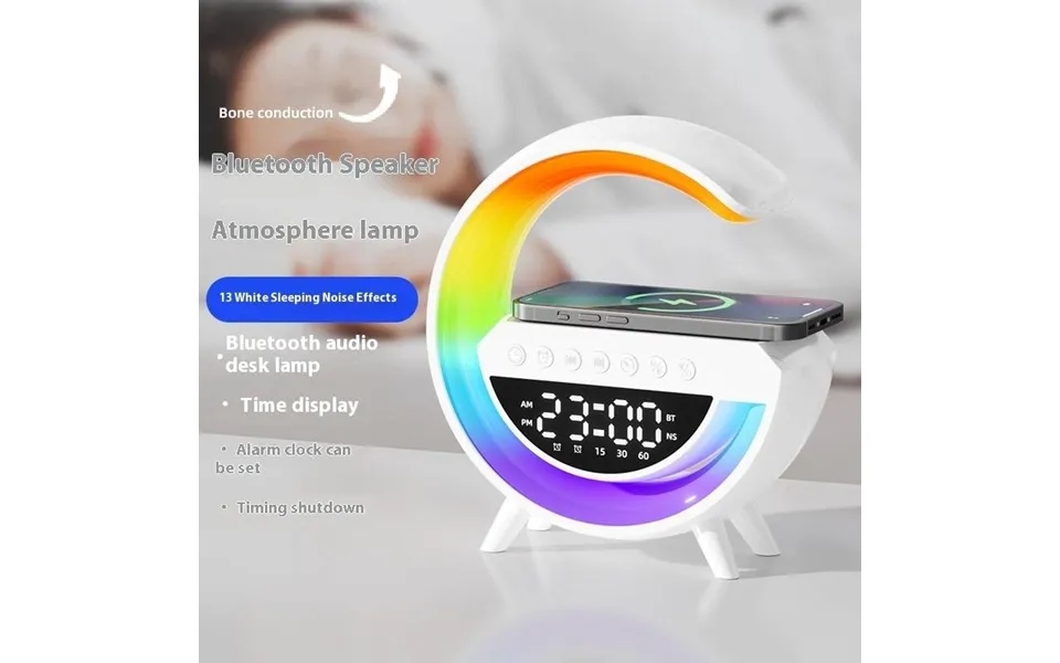 G-series Bluetooth Speaker - Rgb Mood Light, Wireless Charger & Alarm Clock With Night Light
