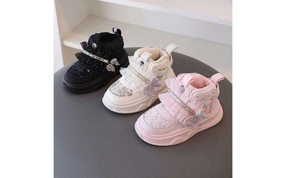Girls Sneakers 2025 Fashion Children Platform Designer With Butterfly Shining Tennis Comforable Happysteps Kids Sport