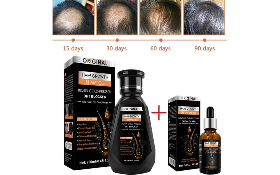 Hair Growth Essential Oil Biotin Cold-pressed Dht Blocker And Hair Growth Shampoo Anti-hair Loss Conditioner Hair Loss C