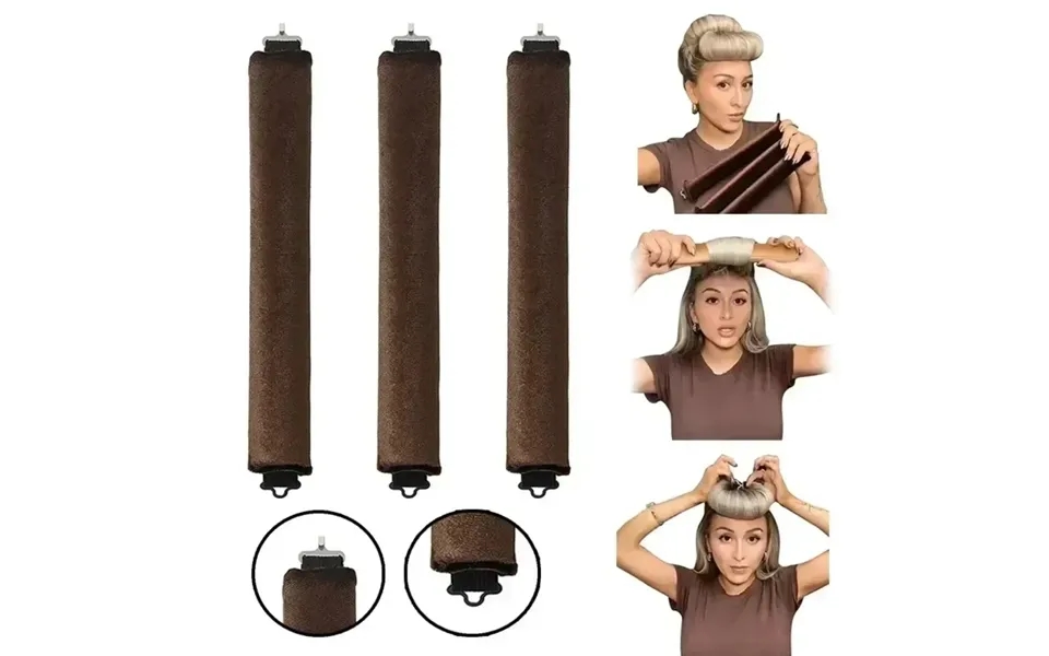 Heatless Curling Rod Headband Lazy Hair Curlers No Heat Hair Rollers Curls Sleeping Soft Flexi Rods With Hook Hair Styli