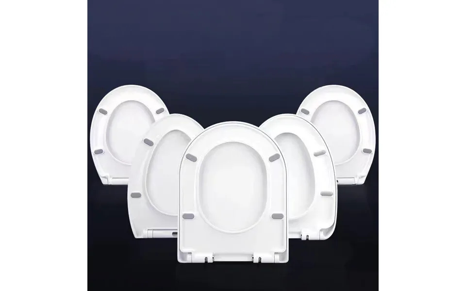 Heavy-duty Uf Resin Toilet Seat Cover - Universal Square Slow-close Commode Lid With Rustproof Hinges Thick Bathroom Toi
