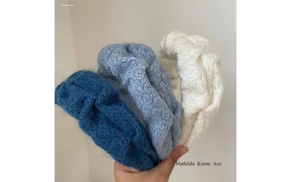 High Skull Top Klein Blue Plus Wool Women's French Accessories Hair Headband Hoop