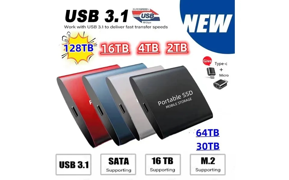High-speed Solid-state Mobile Hard Drive 16tb 6tb 2tb Newly Upgraded External Ssd Will Be Shipped On The Same Day