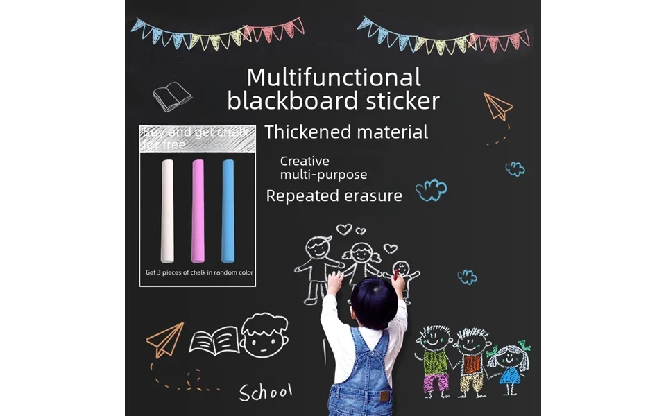 Home Children's Blackboard Stickers Kindergarten Graffiti Painting Wall Stickers Office Teaching Thickened Message White