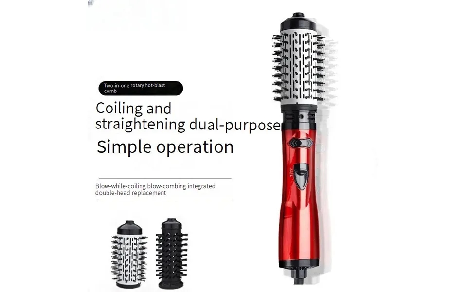 Hot Air Styler Brush Electric Hair Straightener & Automatic Curling Iron With Dual Heads Multifunctional Blow Dry Comb F