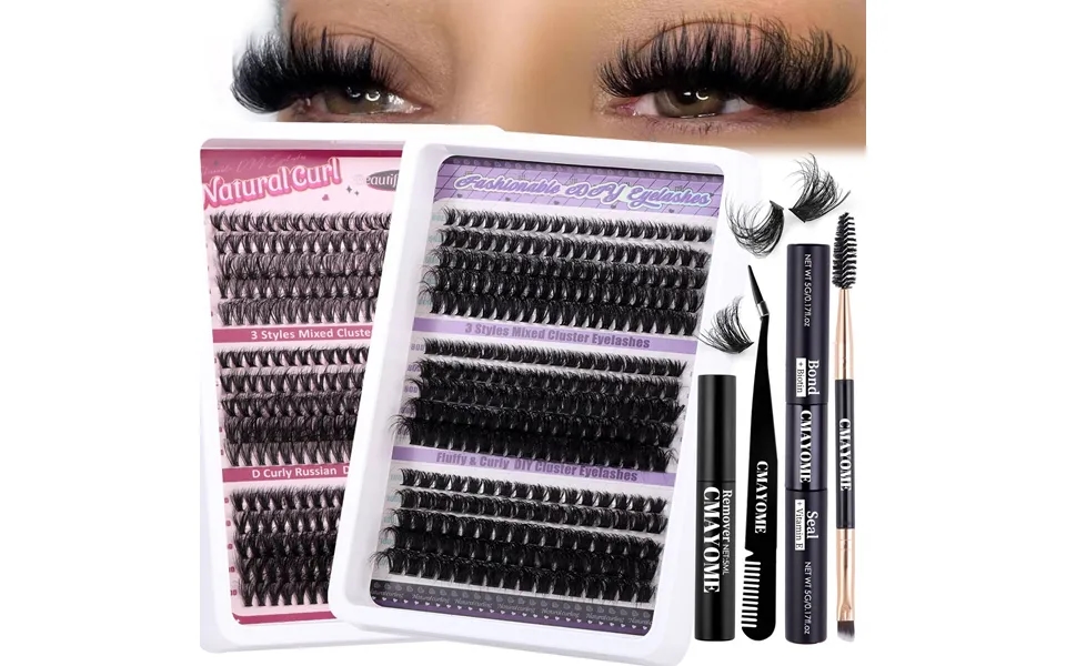 Hot Diy Single Tuft Hair Large Capacity 50d 60d Curling Thick Mixed False Eyelashes