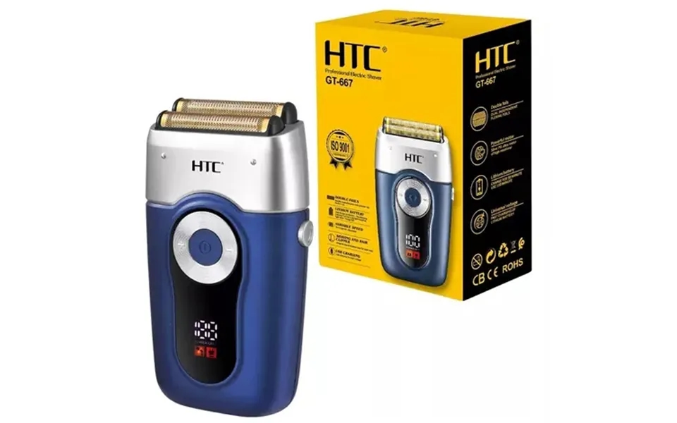 Htc Gt-667 Rechargeable Lcd Display Professional Zero Cutting Men Shaver Bald Head Hair Clipper