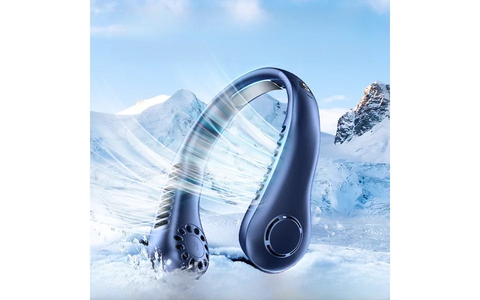 Ice Porcelain Cooling Portable Hanging Neck Fan Intelligent Silent Outdoor Sports Rechargeable Large Wind Bladeless Smal