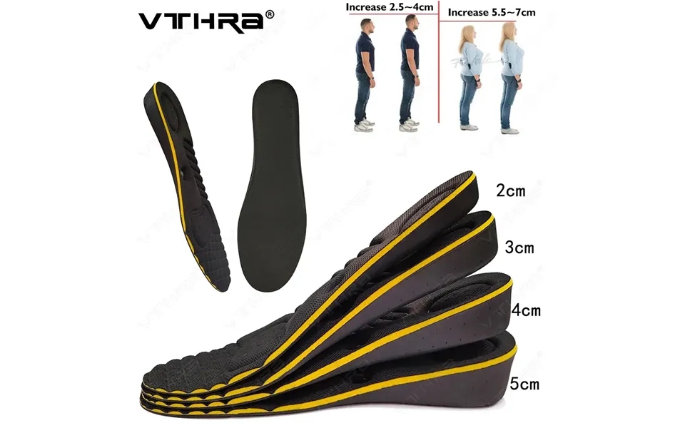 Increae Inole Cuhion 2-5cm Magnet Maage Inviible Height Lift Adjutable Cut Shoe Heel Inert Taller Support