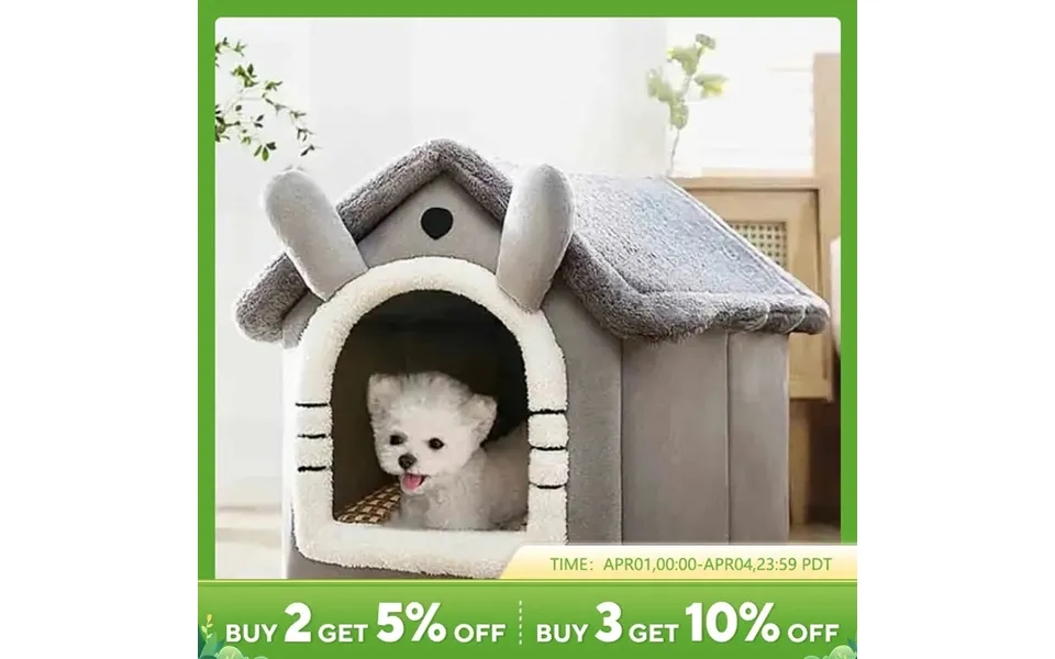Indoor Warm Soft Pet Tent House Dog Kennel Cat Bed With Removable Cushion Suitable For Small Medium Large Pets