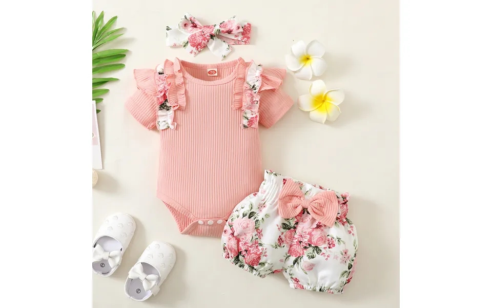 Ins Popular Children's Clothing Aliexpress Best-selling Pit Cotton And Printed Shorts With Belt Fashion Style
