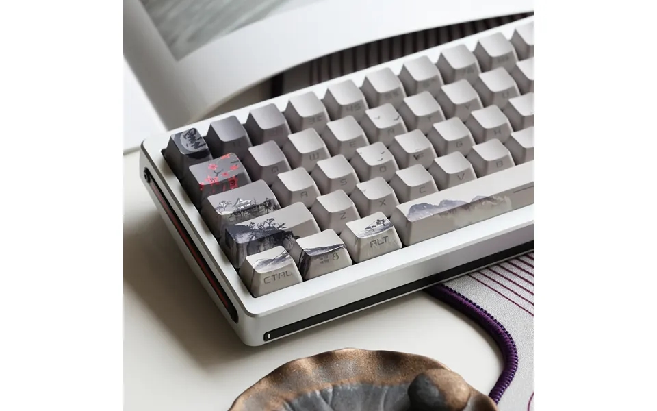 Jkdk Ink Landscape Side Carved Transparent Oem Key Cap 68 75 84 87 98 8