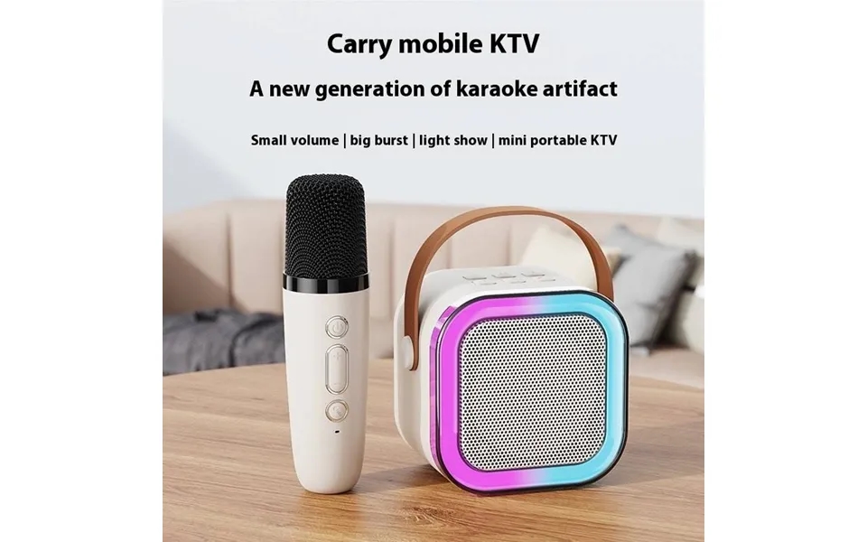 K12 Bluetooth Speaker With Built-in Microphone - Portable Karaoke Machine For Home & Outdoor Use