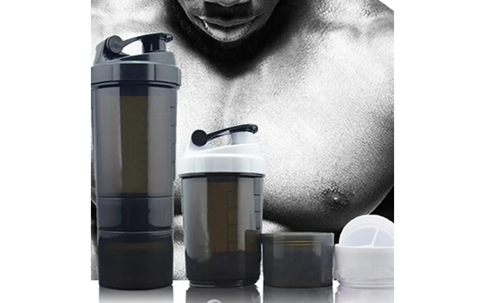 Kaou 3 In 1 Gym Body Building Water Bottle Protein Powder Mixer Shaker With Mesh Grid