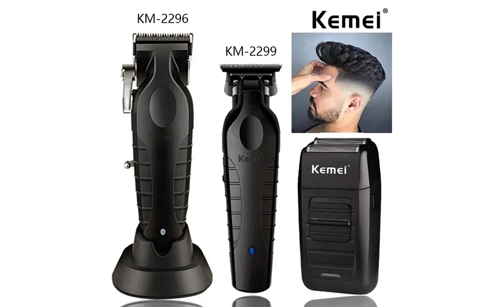 Kemei Km-2296 Km-2299 Km-1102 Professional Hair Clipper Kit Electric Shaver Male Hair Cutting Machine Men’s Trimmer Mach