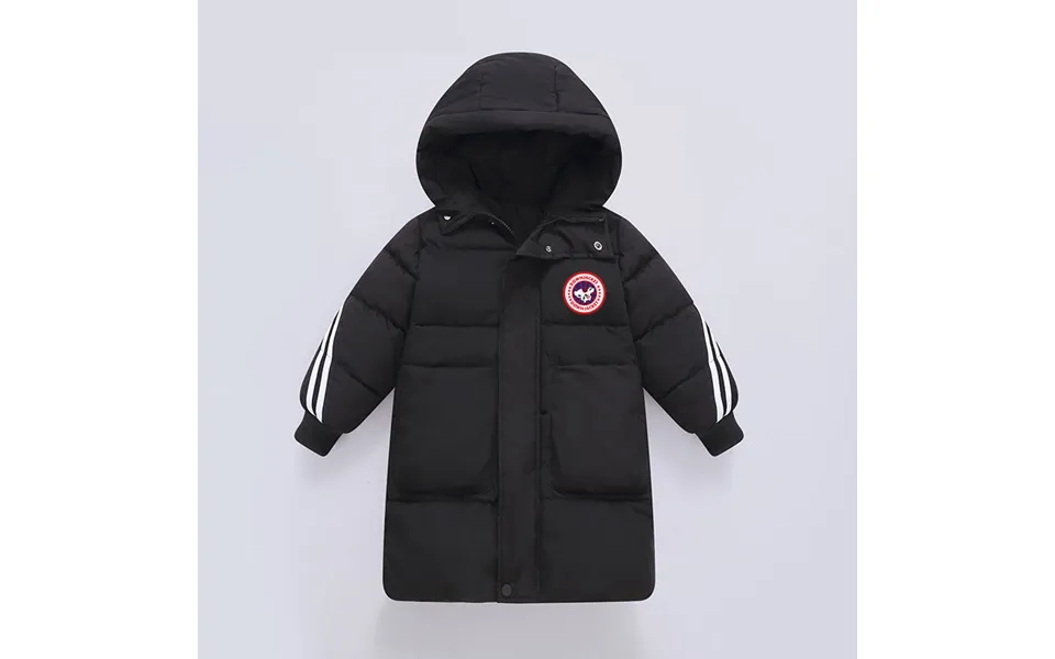 Kids' China Map Puffer Coat - Long-length Winter Jacket With Embroidered National Map, Unisex Thermal Outerwear