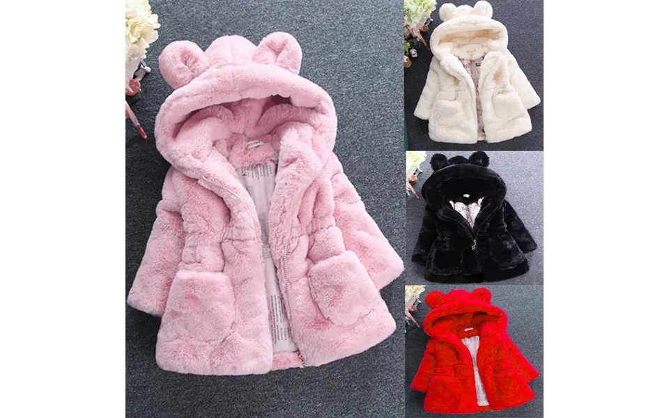 Kid's Clothing Baby Girls Autumn And Winter Casual Warm Fur Clothes Imitation Rabbit Hair Coat