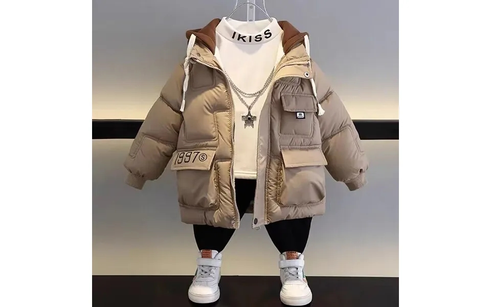 Kid's Clothing Boys' Padded Padded Coat With Fleece-padded Padded Jacket For Children