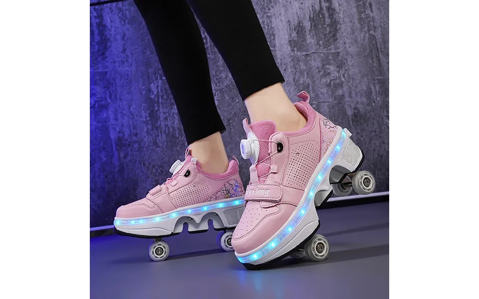 Kid's Clothing Heelys 6 To 12 Years Old Four-wheeled Roller Skates Children's Deformed Roller Skates With Automatic Retr