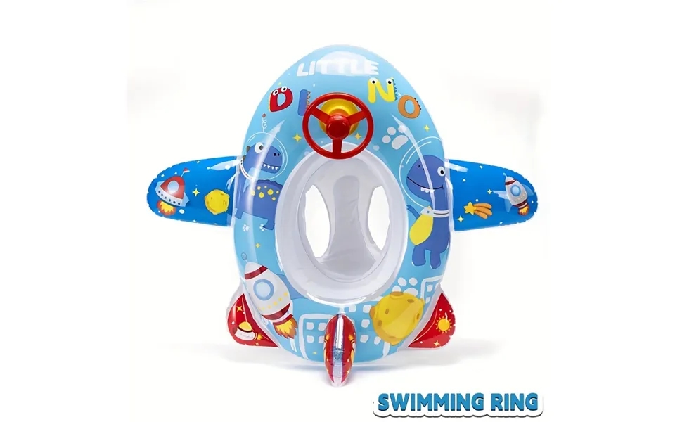 Kids Inflatable Dinosaur Airplane Swimming Ring - Cartoon Seat Float