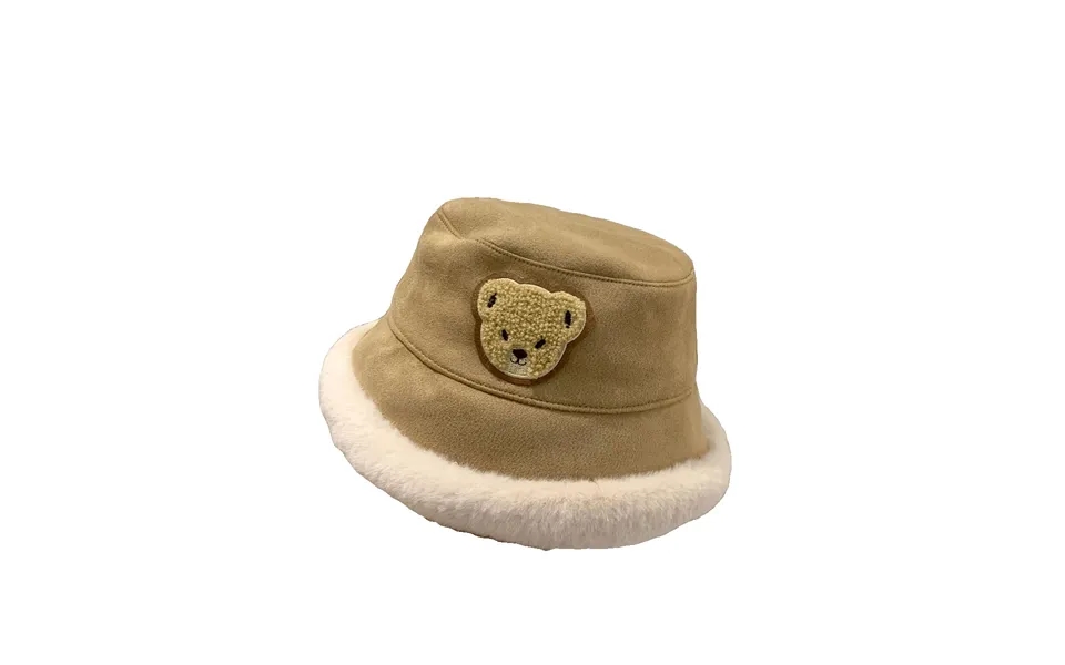 Kids'hats Autumn And Winter Bear Boys And Girls Fisherman Hat Children's Thick Plush Basin Hat Baby Warm Hat