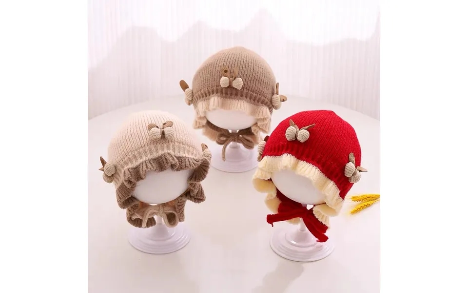 Kids'hats Baby Hat Winter Double Thick Warm Girl Princess Earwarmers Cute Butterfly
