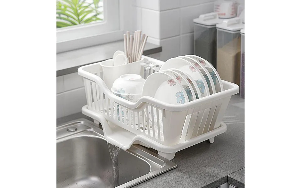 Kitchen Drainage Rack With Drainer Board Countertop Utensils Plates Chopsticks Bowls Spoons Storage Dish Drying Rack