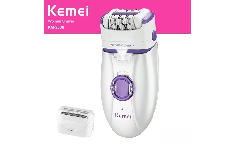 Km-2668 Electric Hair Removal Device Painless & Portable For Women Purple - Usb-powered