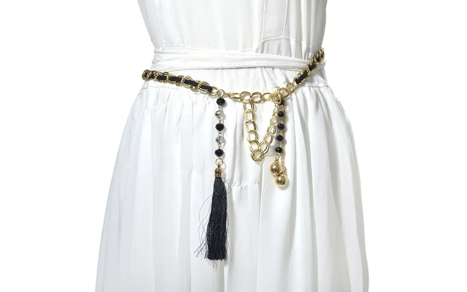 Korean Version Of Clothing Accessories Metal Pendant Water Diamond Inlaid Women's Slim Waist Pants Chain