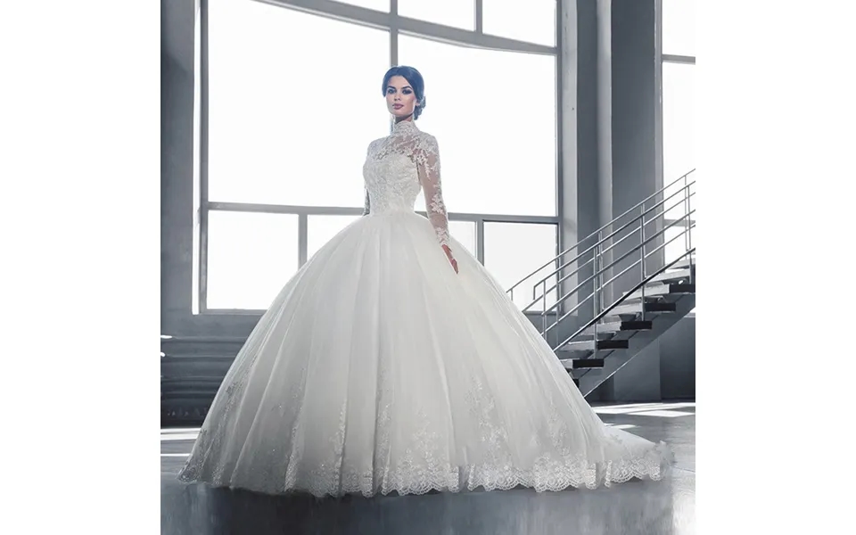 Lace Wedding Dress 2023 New Bride Wedding Long-sleeved Trailing High-end Atmospheric White Wedding Dress Factory Wholesa
