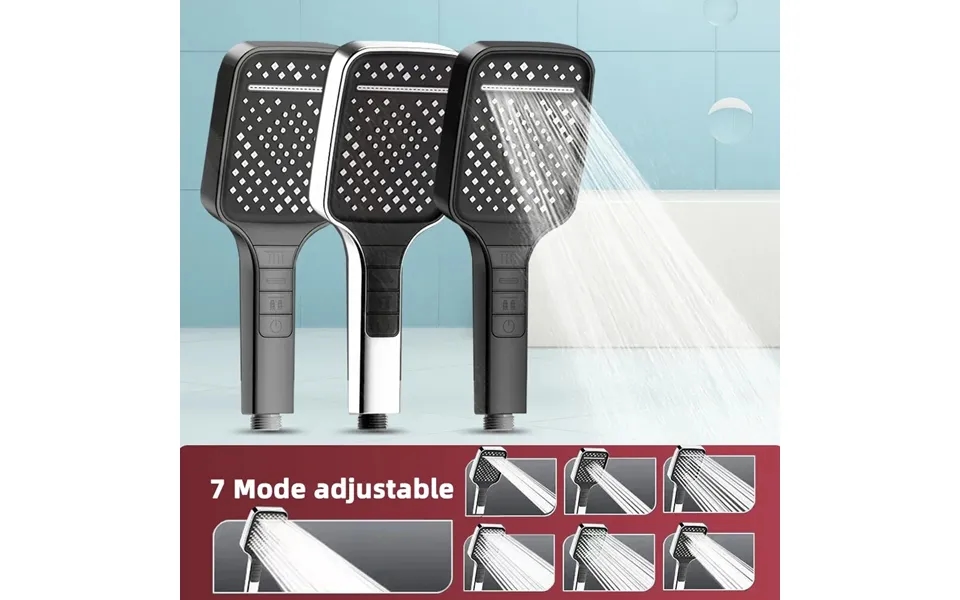 Large Rainfall 7 Modes Adjustable Head Water-saving Shower Spray Mixer Nozzles Bathroom Accessories