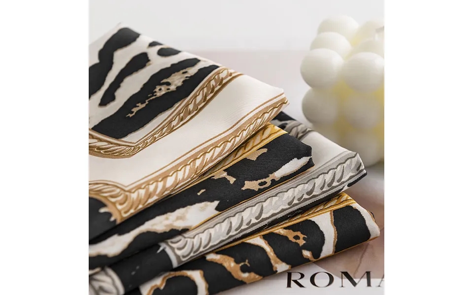 Literature And Art Retro Leopard Print Simulation Silk Scarf Ethnic Style Small Square Scarf Fashion Elegant Professiona